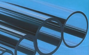 Transparent quartz tubing used in high-temperature applications